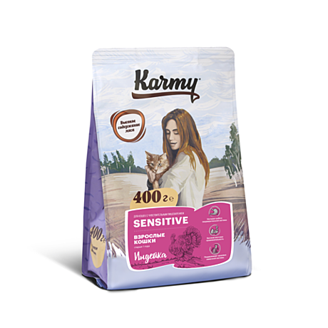 Karmy  Сенсетив Индейка д/к 0,4кг *24