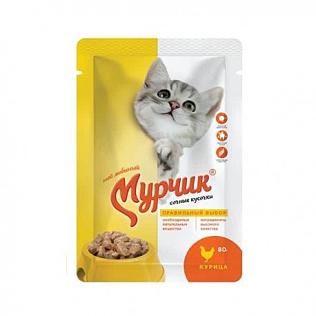 Мурчик  д/к пауч с курицей в соусе 75гр*35