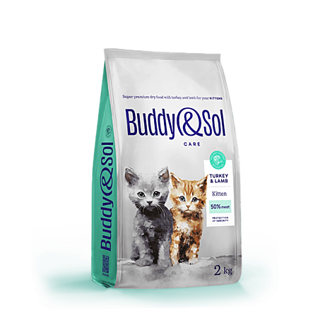 B&S CARE   KITTEN Сухой корм д/котят (индейка/ягненок)  2кг *3
