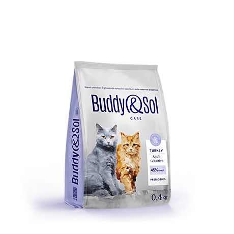 B&S CARE  SENSITIVE Сухой корм д/кошек (индейка)  0,4кг *14