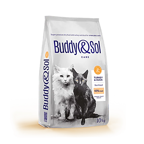 B&S CARE STERILIZED Сухой корм д/кошек стерил (индейка/утка) 10кг *1