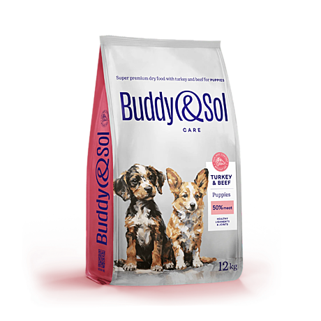 B&S CARE  PUPPY Сухой корм д/щенков (индейка/говядина) 12кг *1