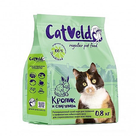 Cat Vill  Adult д/к кролик спирулина 0,400гр.