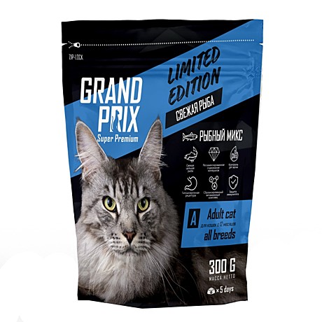 GRAND PRIX Limited Edition д/к 6 видов рыб 0,3 кг *26