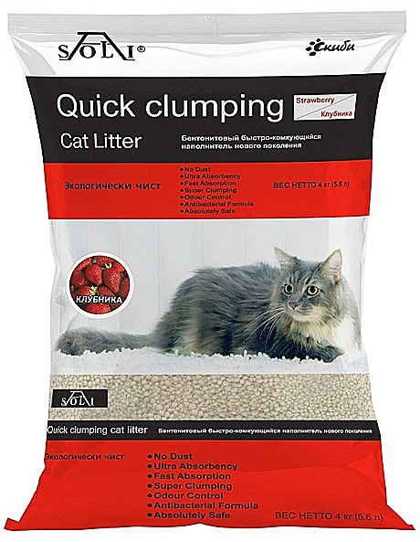  А-Соли  Quick clumping Strawberry (Быстро-комкующийся) с ароматом Клубники 4кг/5,6л *4
